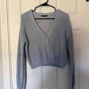 Brandy Melville Soft Blue V-Neck Cardigan
